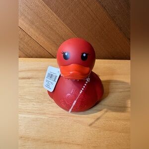Large Valentine Rubber Duck Red Hearts Roses Holiday Decor Gift NWT